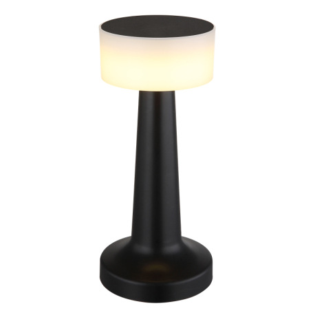 Nabíjateľná stolová lampa, plast čierny a biely, dotykové zapnutie/vypnutie, plynulé dotykové stmiev 15