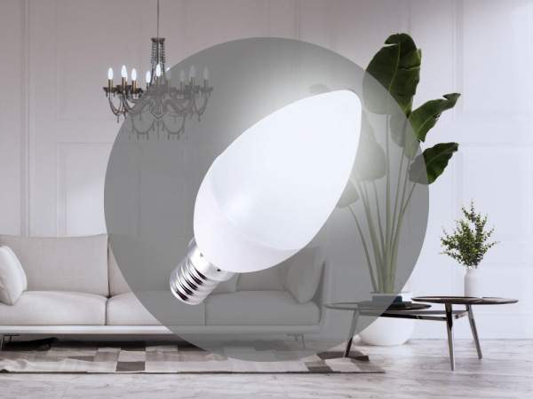 LED žiarovka 5W - C37 / E14 / SMD / 6500K - ZLS702 2