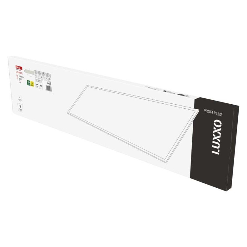 LED panel LUXXO 30×120, obdĺžnikový vestavny biely, 22W neutr. b. UGR