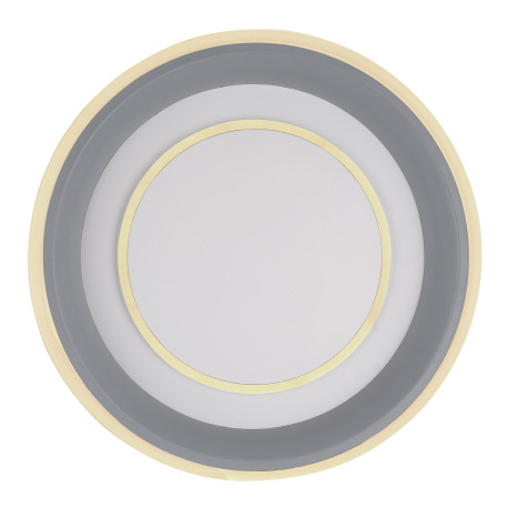 Stropné svietidlo, kov biely, akryl antracit a biely, nočné svetlo, funkcia pamäte, stmievateľné, di 12