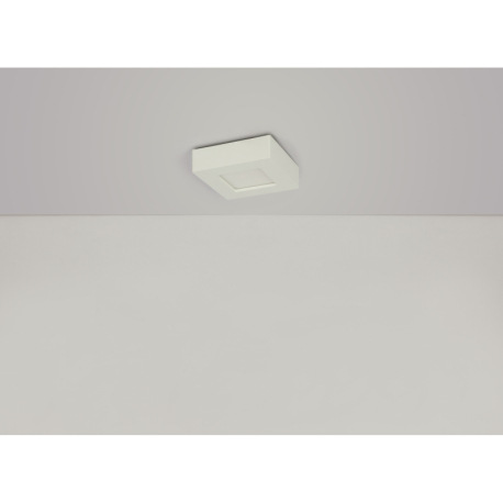 Stropné svietidlo, plast biely, plast opál, DxŠxV:122x122x35, vrátane 1xLED 6W 230V, 450lm, 3000K 8