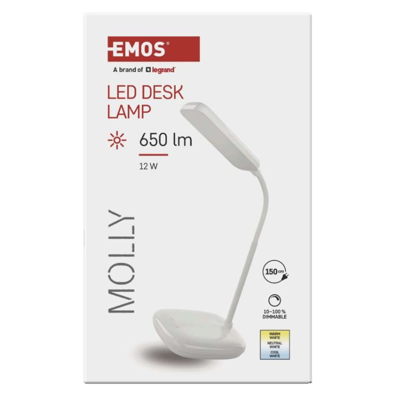 LED stolná lampa MOLLY, biela 9