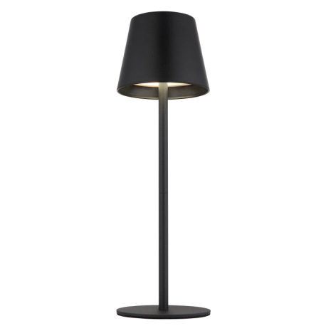 Stolová lampa, kov/plast čierny/biely, dotyk. zap/vyp/stmievanie, USB-A 2.0 - USB-C; aku CR18650 180 7