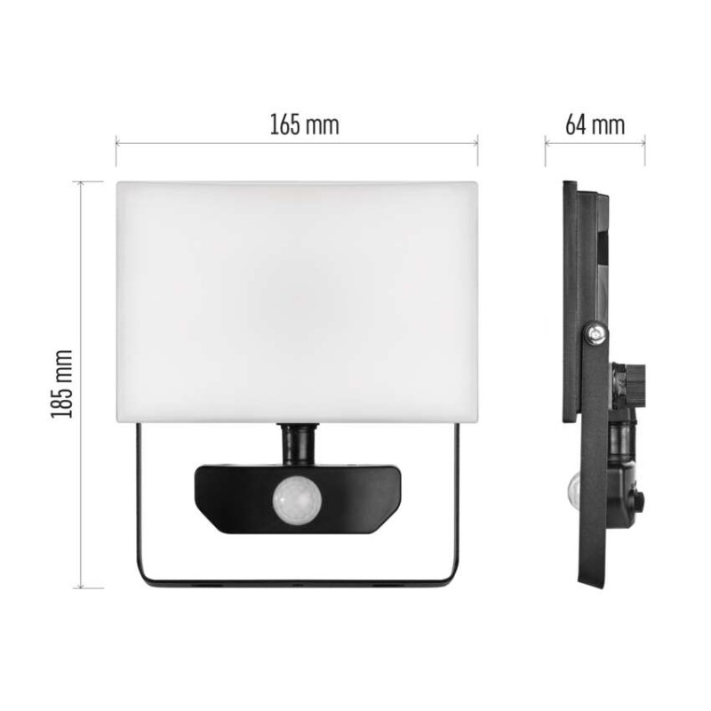 LED reflektor TAMBO so senzorom pohybu, 30 W, 3000 lm, čierny 4