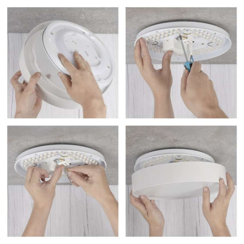 LED prisadené svietidlo RORI kruhové, biele, 17W, CCT 14