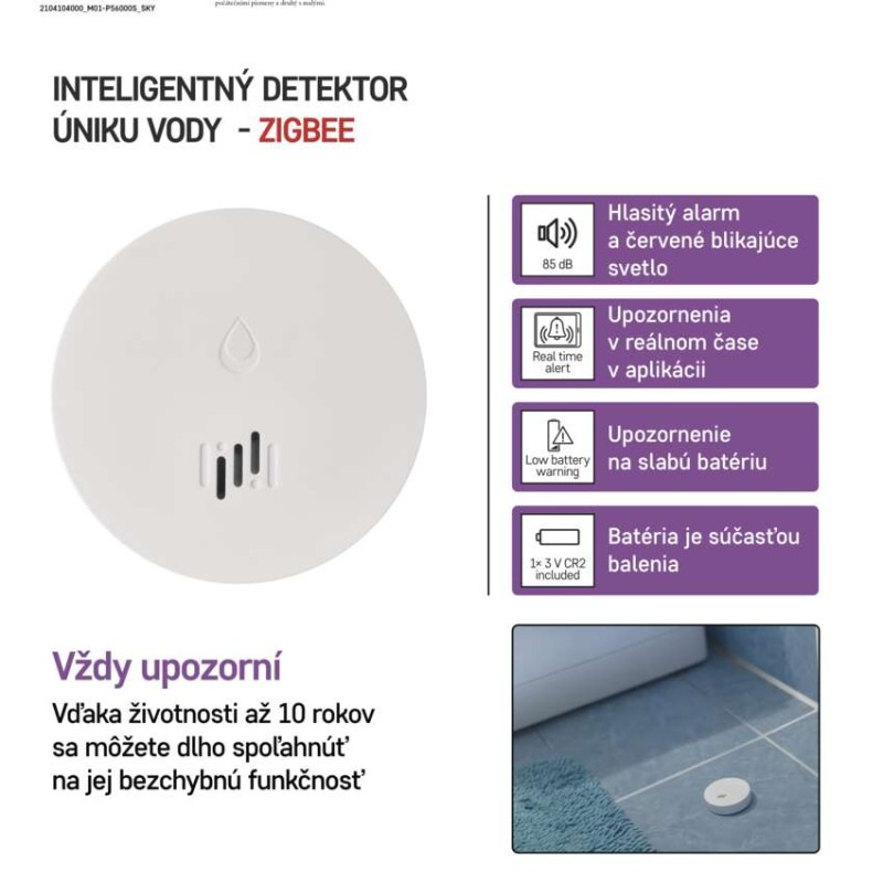 GoSmart Detektor úniku vody P56000S ZigBee 1