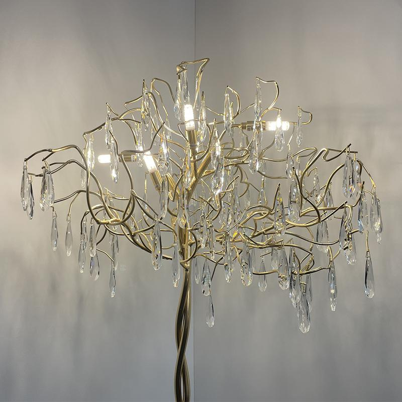 Luxusná krištáľová stojaca lampa 5 x G9 - CA061/F 8