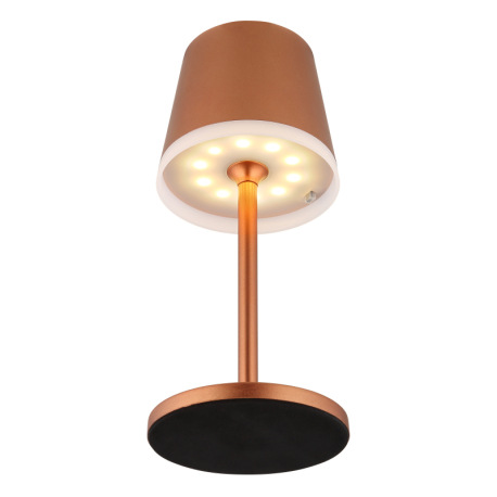 Solárne svietidlo, kov/plast metalíza vo farbe šampaňského, plast satinovaný, posuvný spínač, batéri 14