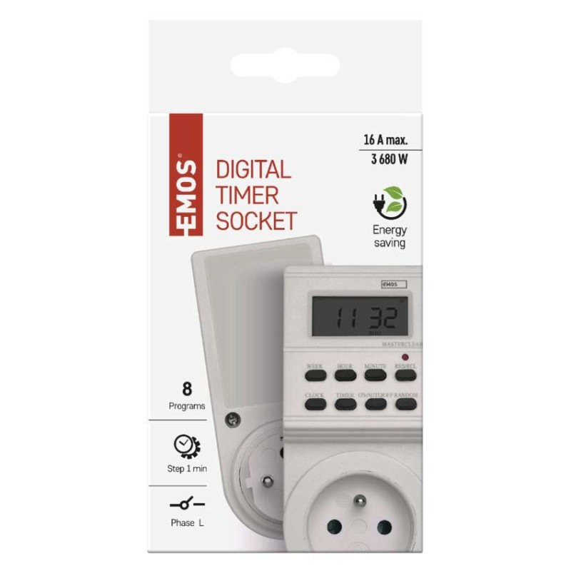 Časovač – digitálna spínacia zásuvka TS-EF1 4