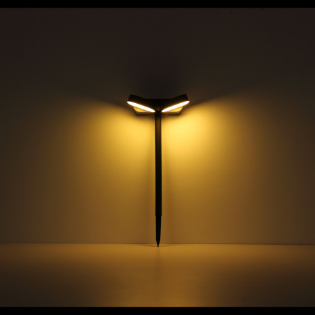 Solárne sv., plast čierny/biely, vypínač, bat. CR18650 1200mAh 3,7V, IP44, možnosť zapichnúť alebo z 9