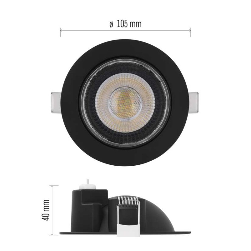 LED SVIETIDLO GERI VST. KR 6,5W 700LM IP20 CCT čierná 2