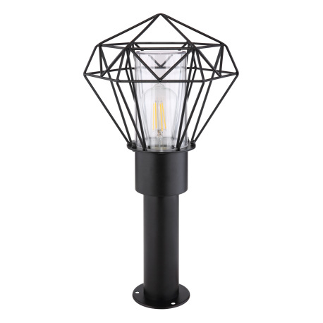 Vonkajšie svietidlo, nehrdzavejúca oceľ čierna, kov čierny, plast priehľadný, IP44, Ø 255, V:500, be 3