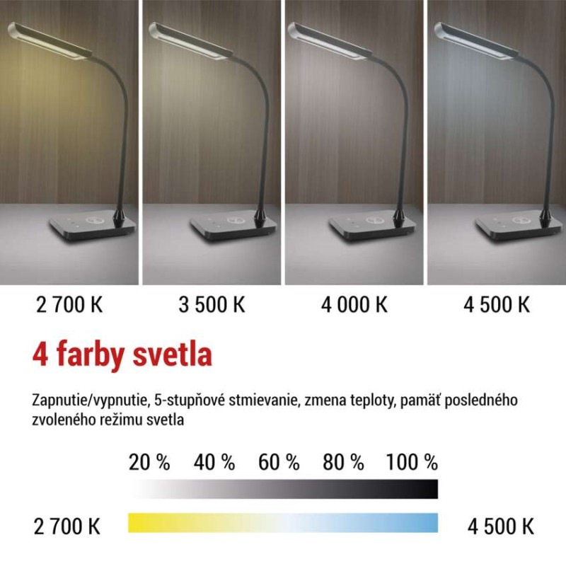 LED stolná lampa KYLE, čierna 4