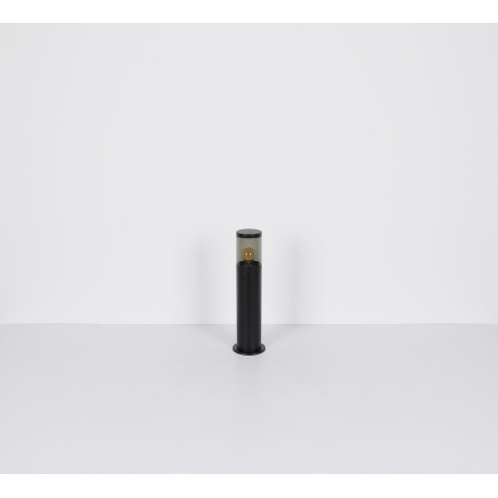 Vonkajšie svietidlo nerezová oceľ čierna matná, plast dymovej farby, smer svetla: nahor, IP44, ŠxV: 8