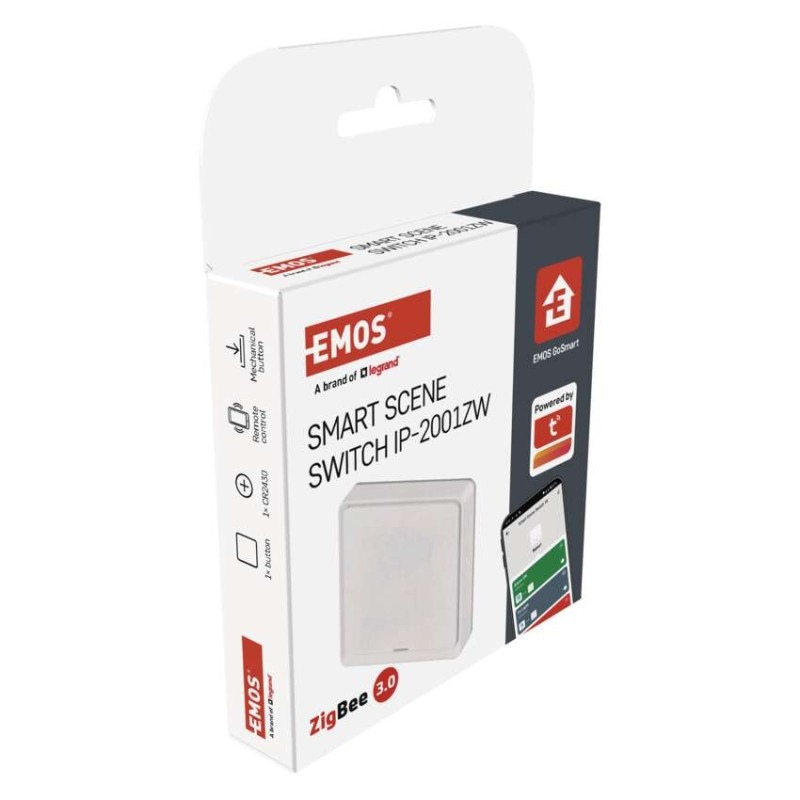 GoSmart Prenosný ovládač scén IP-2001ZW, ZigBee 3.0, 1-tlačidlový 10