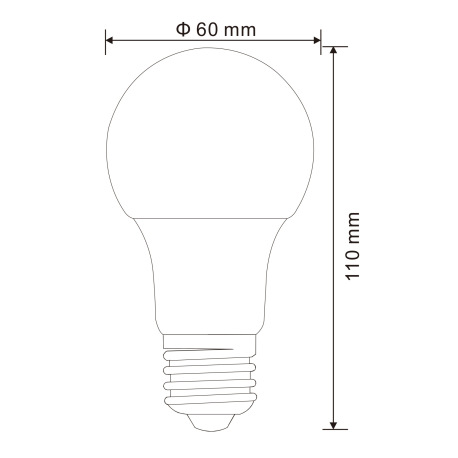 LED žiarovka, hliník, plast biely, AGL vlákna, 2 ks v balení, Ø60, V:105, 2xE27 LED 9W 230V, 810lm, 4