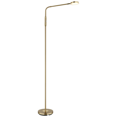 Stojanová lampa, kov mosadzný, akryl satinovaný, priehľadné, dotykové zapnutie/vypnutie, dotykový sp 10