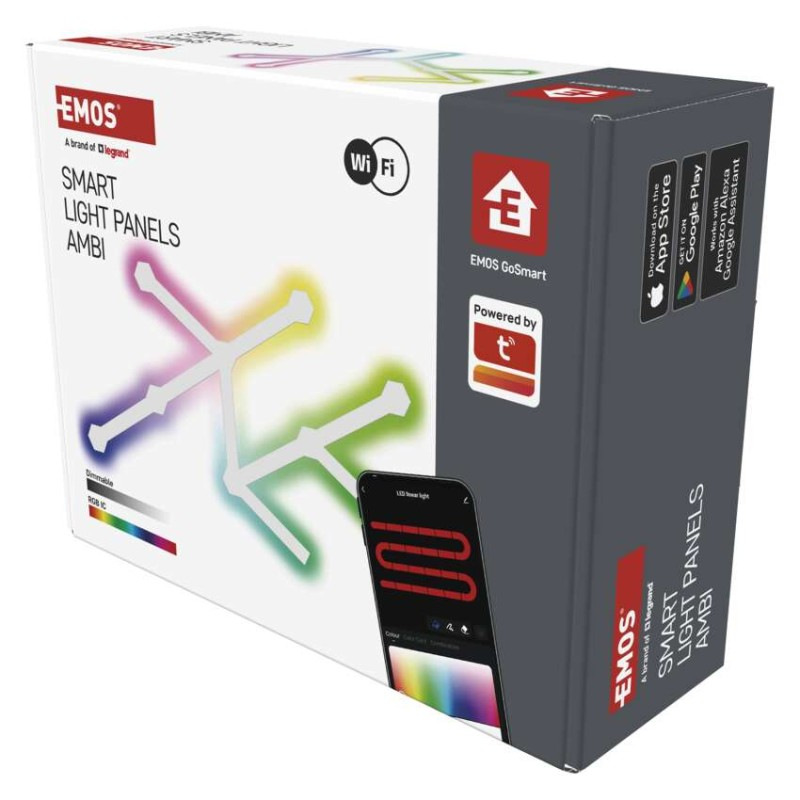 GoSmart LED svietidlo Lines white, 9 dielov, 34 W, RGBIC stmievateľné, WiFi 12