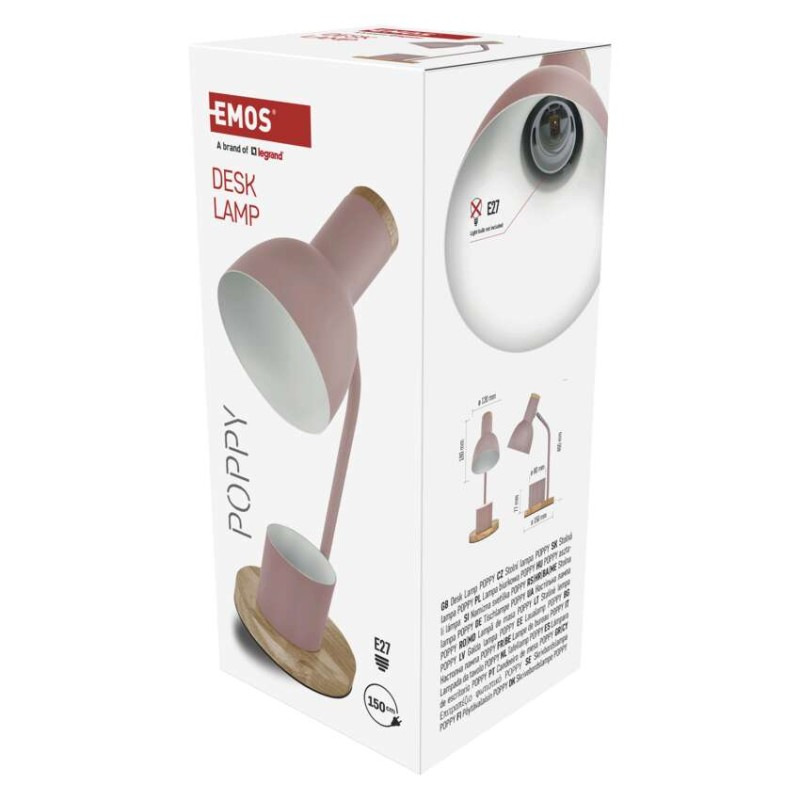 Stolná lampa POPPY, ružová 3