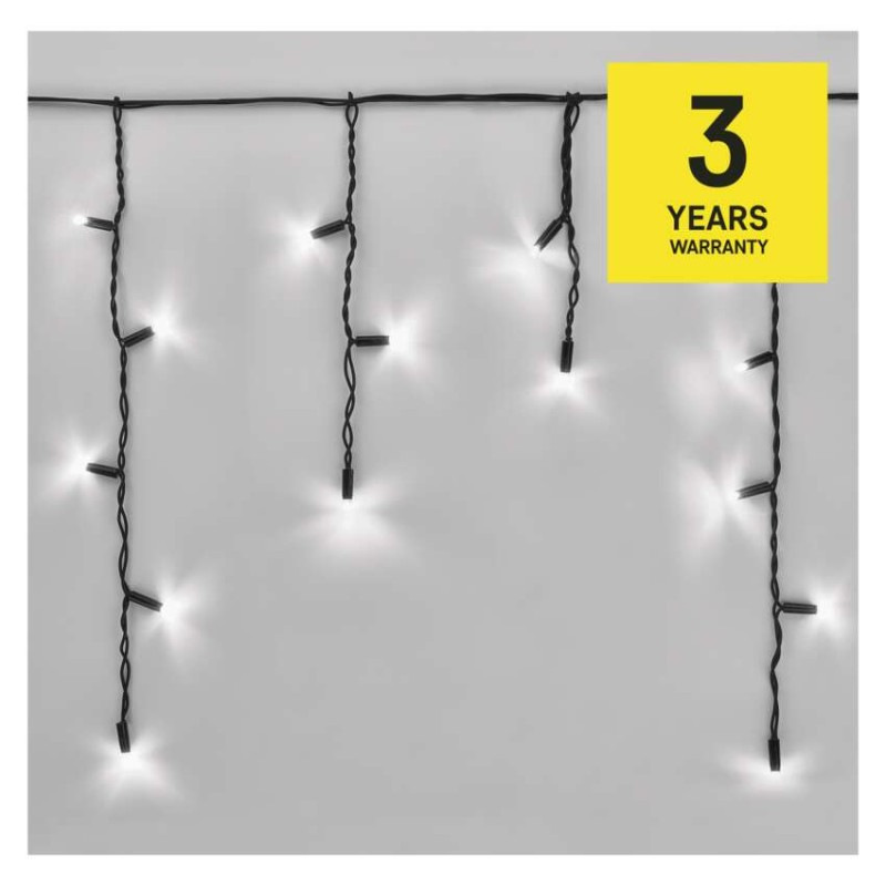 Profi LED spojovacia reťaz čierna – cencúle, 3 m, vonkajšia, studená biela 11