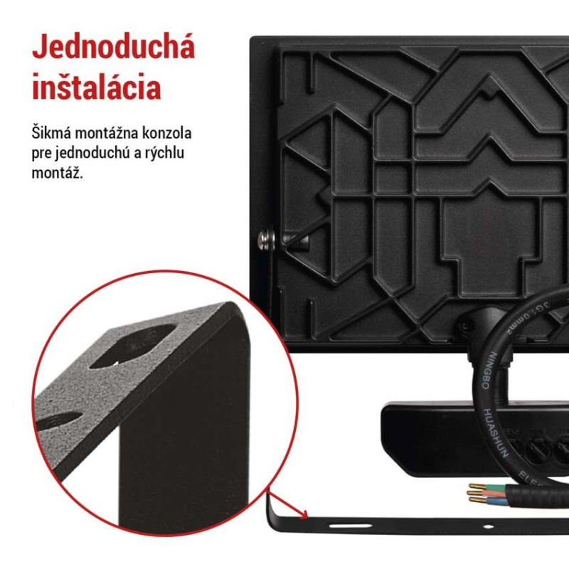 LED reflektor TAMBO so senzorom pohybu, 50 W, 5000 lm, čierny 8