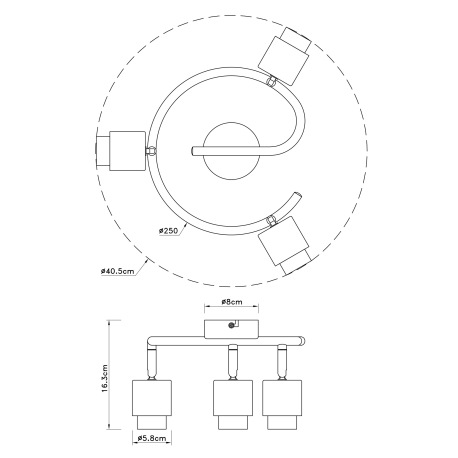 Stropné svietidlo, kov čierny, svetlé drevo, Ø 405, V: 160, bez žiaroviek 3xE27, max. 40W 230V 6