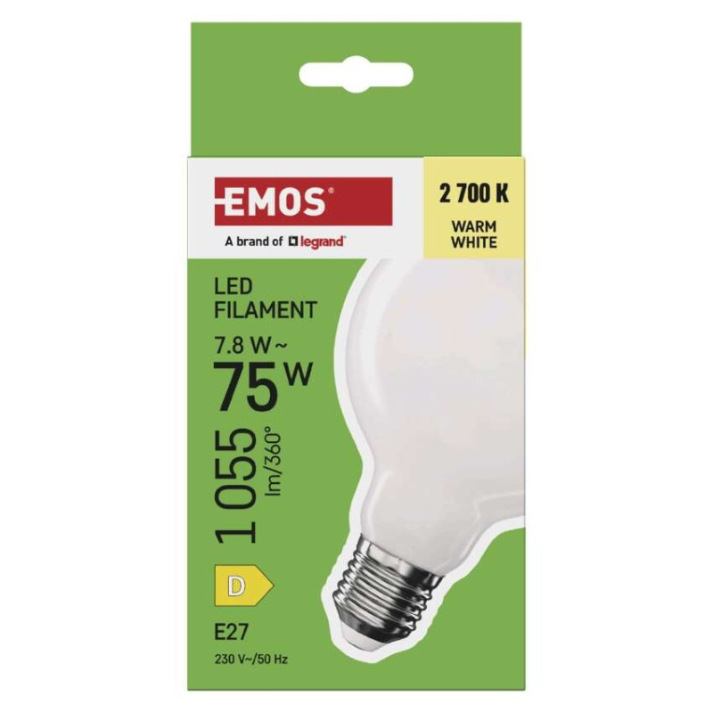 LED žiarovka Filament G95 / E27 / 7,8 W (75 W) / 1055 lm / Teplá biela 4