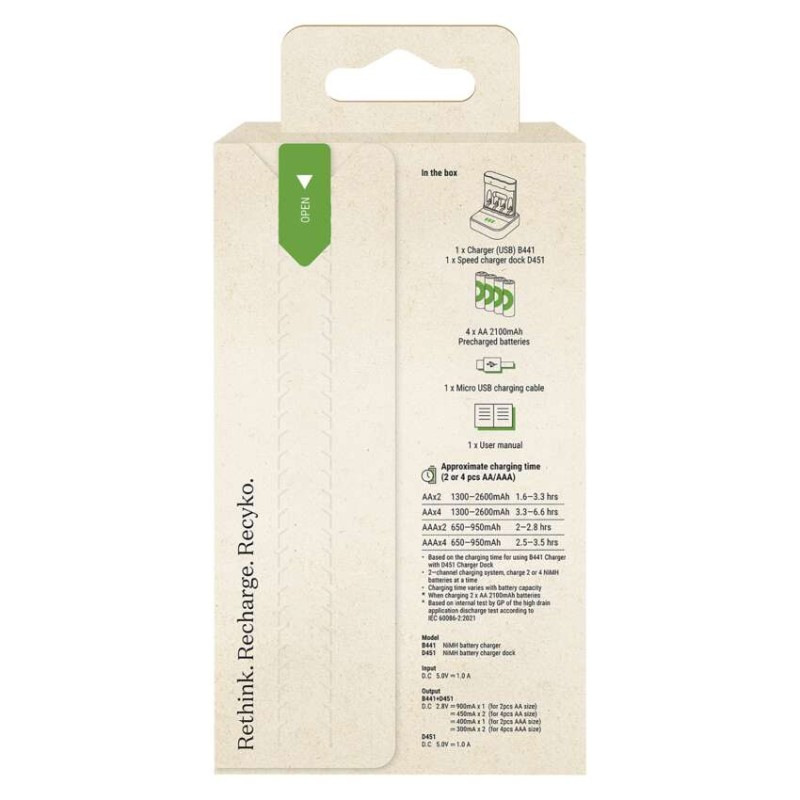 GP nabíjačka batérií B441 + Speed Dock + 4 x AA 2100 mAh 4