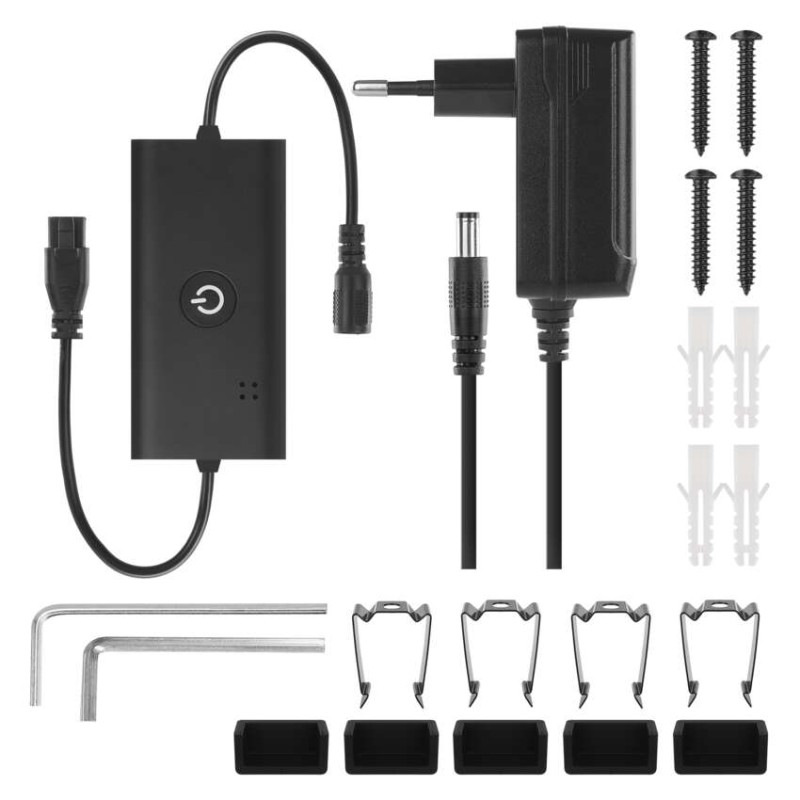 GoSmart LED stojaca lampa, čierna, 175 cm, teplá biela / RGBIC WiFi 8