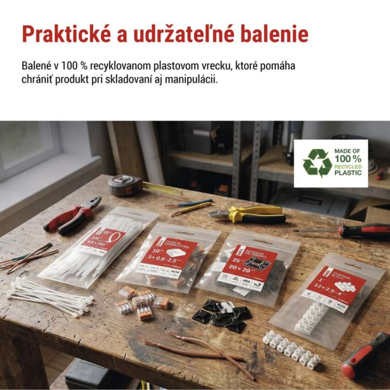 Káblová príchytka 8 mm, čierna, 50 ks 2