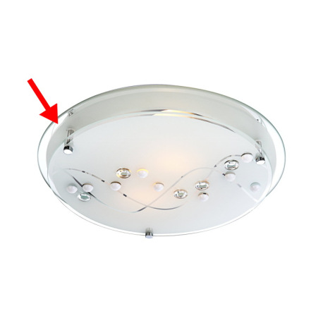 Náhradné sklo pre 48090-2, zrkadlové, 32cm