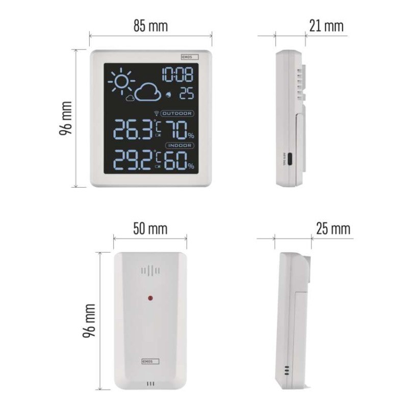 Domáca bezdrôtová meteostanica E8647W 1