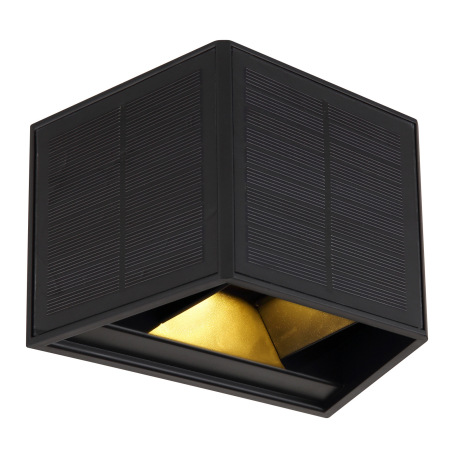 Solárne svietidlo, plast čierny, priehľadný, vypínač, svieti smerom hore a dole, tienidlom nastavite