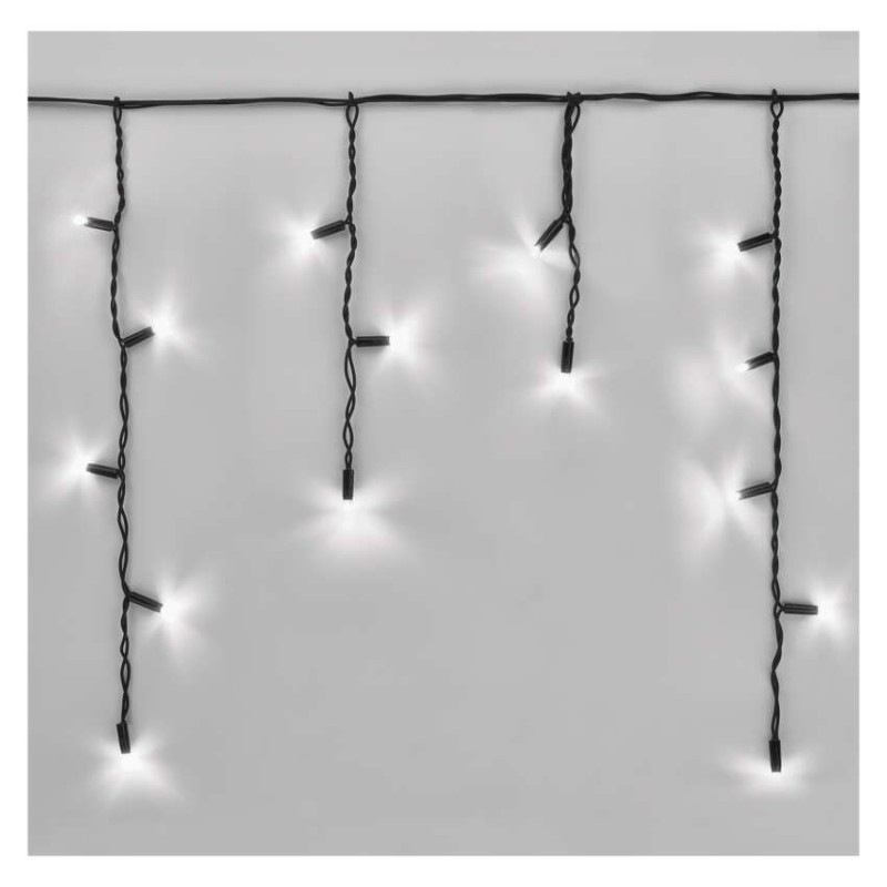 Profi LED spojovacia reťaz čierna – cencúle, 3 m, vonkajšia, studená biela 4