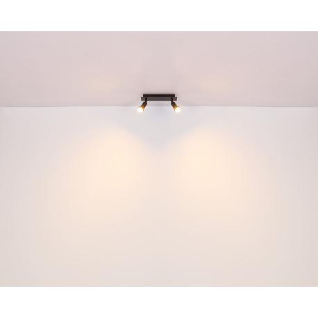 Stropné svietidlo kov čierny matný, DxŠxV: 500x60x90mm, bez žiaroviek 4xGU10 35W 230V 7