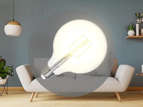 LED žiarovka / filament BIELY 13W - G125 / E27 / 3000K - ZWF105 2