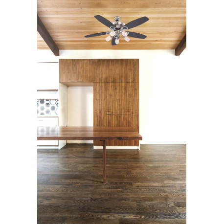 Stropný ventilátor, chróm, nikel matný, biele sklo, MDF buk, MDF grafit, 3 rýchlosti, 2 smery otáčan 7