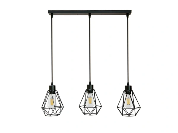 Závesné kovové svietidlo 3 x E27 - ME0012-3 1