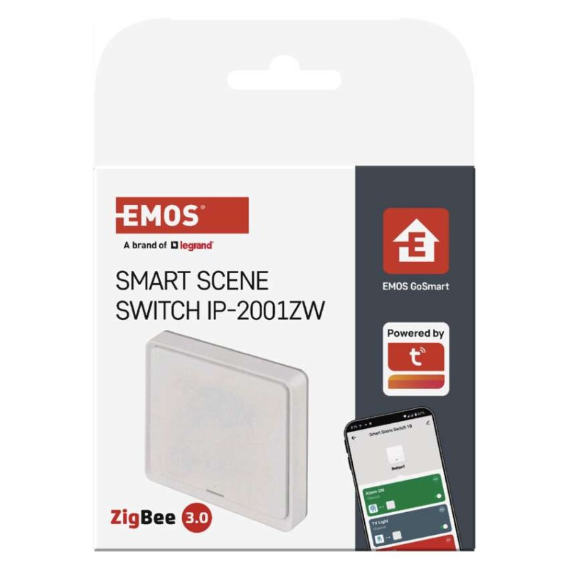 GoSmart Prenosný ovládač scén IP-2001ZW, ZigBee 3.0, 1-tlačidlový 8