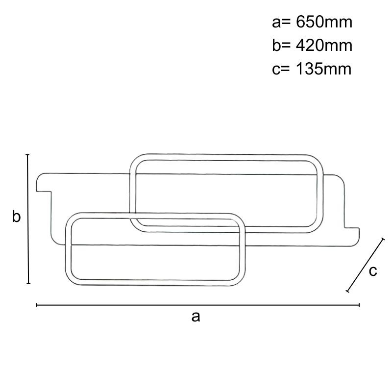 LED stropné svietidlo s diaľkovým ovládačom 95W - TA1301/BW 7