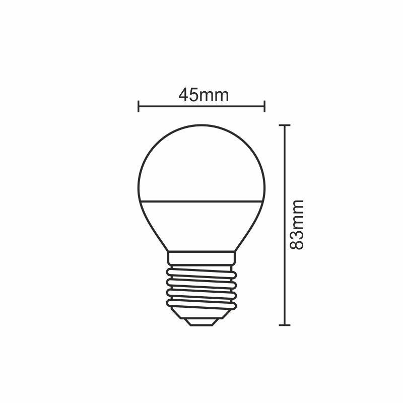 LED žiarovka 5W - G45 / E27 / SMD / 4000K - ZLS827 2