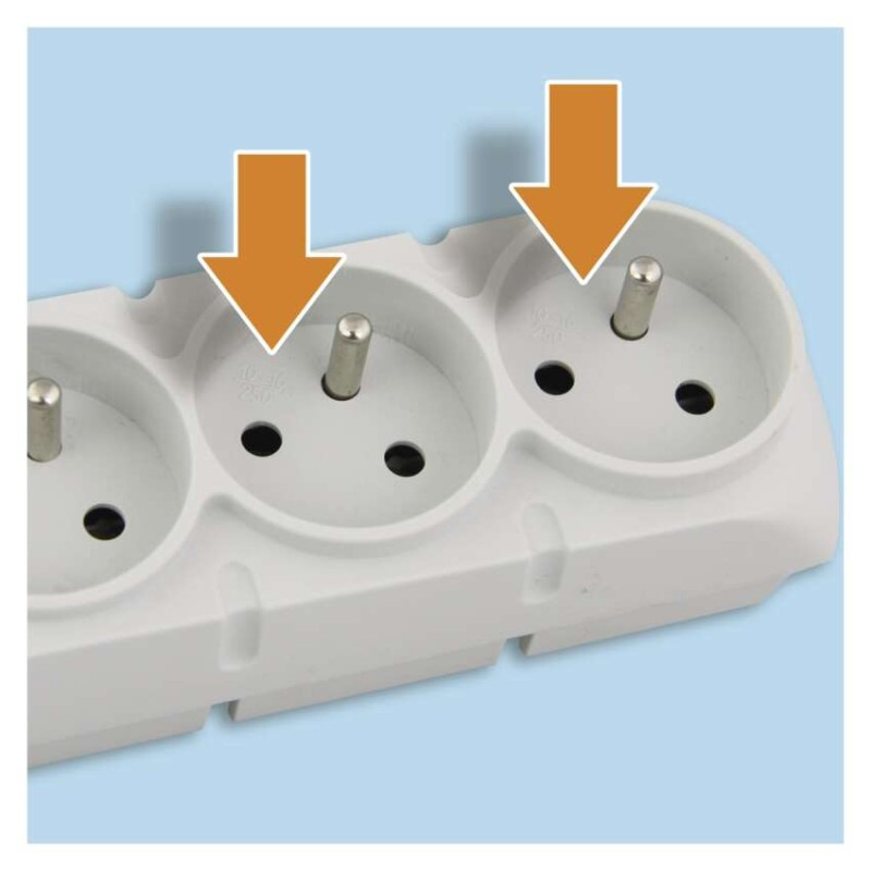 Prepäťová ochrana – 8 zásuviek 1,5m, sivá 7