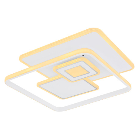 Stropné svietidlo, kov biely, chróm, akryl biely, pamäťová funkcia, nočné svetlo, stmievateľné, diaľ 17