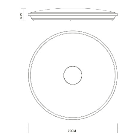 Stropné svietidlo, kov biely, akryl biely, chróm, kompatibilné s Google Assistant a Alexa, časovač, 12