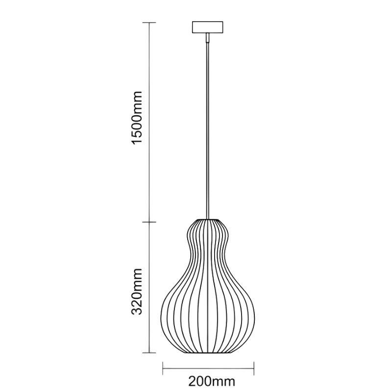 Závesný luster z masívneho dreva E27 / 200 - WRE111 6