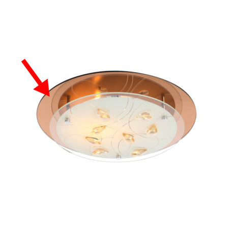 Náhradné sklo pre 40413-2, zrkadlové, ø33,5cm