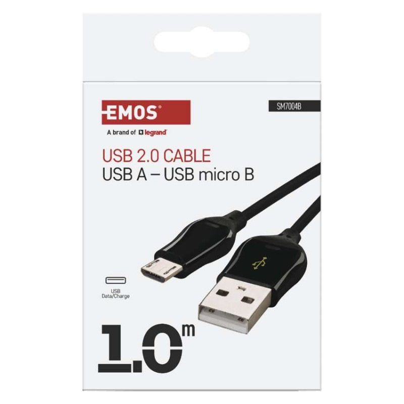Nabíjací a dátový kábel USB-A 2.0 / micro USB-B 2.0, Quick Charge, 1 m, čierny 1