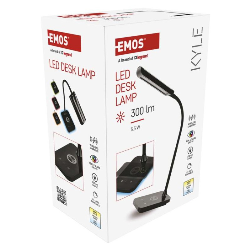 LED stolná lampa KYLE, čierna 12