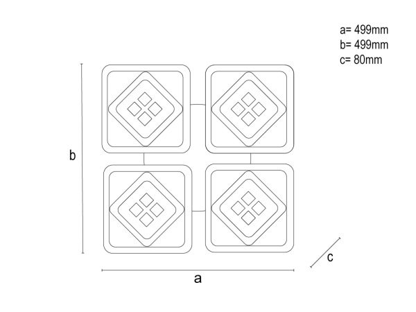 LED stropná lampa + diaľkový ovládač 130W - J3308/B 4
