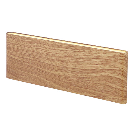 Nástenné svietidlo, kov vo farbe imitujúcej drevo, akryl biely, svetlá hore a dole, vypínač, ŠxV: 22 4